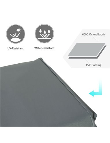 Outsunny Rectangular Patio Furniture Cover for 3 Seater Sofa Bistro Set, Water UV Resistant Protection 600D Oxford Fabric Cover,