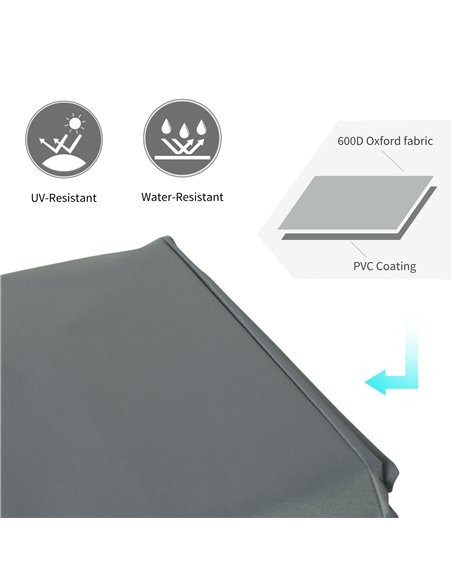 Outsunny Rectangular Patio Furniture Cover for 3 Seater Sofa Bistro Set, Water UV Resistant Protection 600D Oxford Fabric Cover, - pic 55407 | FastDaddyshop