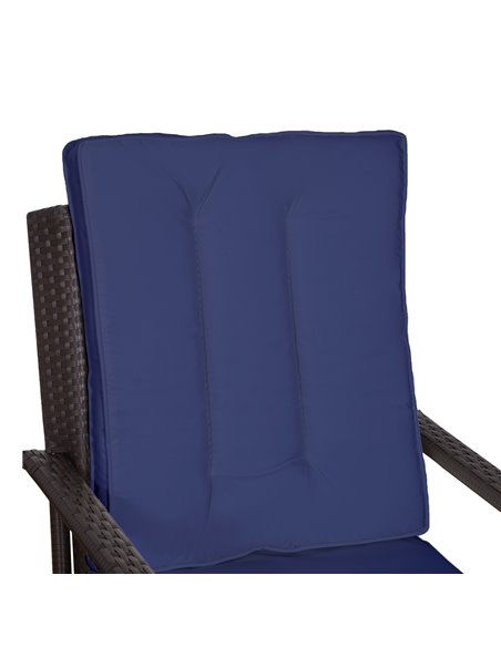 Outsunny 3 Pieces Outdoor Rattan Bistro Set, Patio Wicker Balcony Furniture with Steel Frame, Conservatory Set w/ 2 Cushioned Ch - pic 55510 | FastDaddyshop