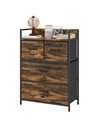 HOMCOM Bedroom Chest of Drawers, 4 Drawer Dresser, Rustic Brown 831-760V00RB
