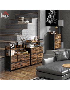 HOMCOM Bedroom Chest of Drawers, 4 Drawer Dresser, Rustic Brown 831-760V00RB 2