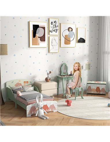 ZONEKIZ Kids Bedroom Furniture Set for Ages 3-6 Years, Green 313-P008