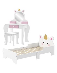 ZONEKIZ Unicorn Themed Children's Bedroom Set, 3-6 Years, Multicolour 313-P013