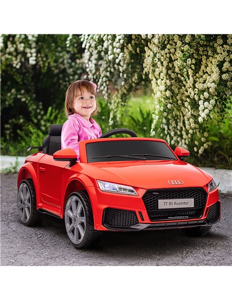 HOMCOM Compatible for 12V Rechargeable Battery Ride On Car w/ Remote Forward Reverse Lights Horn MP3 Player Red w/ Seat Belt Aud - pic 5563 | FastDaddyshop