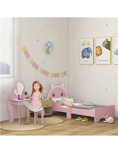 ZONEKIZ Wooden Children's Bedroom Set for Ages 3-6, Multicolour 313-P014