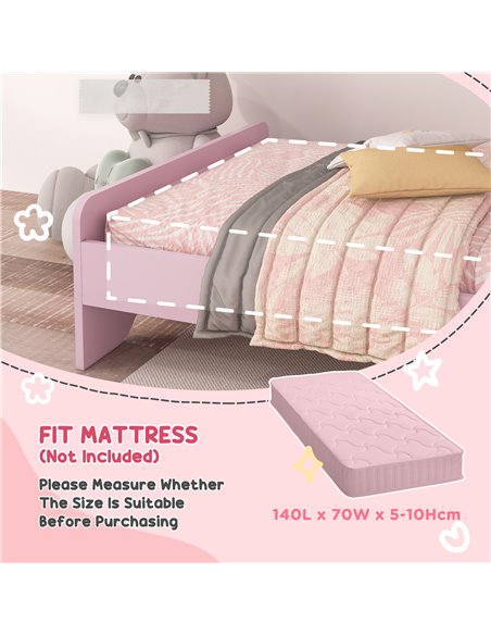 ZONEKIZ Cloud-Design Wooden Bedroom Furniture Set for Kids, Includes Dressing Table, Stool, Bed, 3-6 Years 313-P015 - pic 55644 | FastDaddyshop