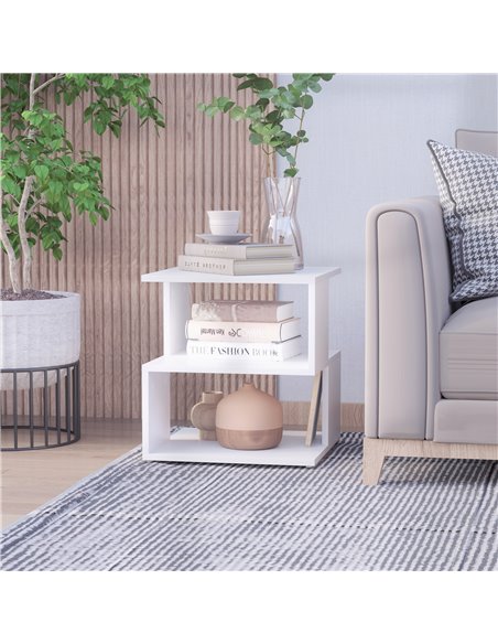 HOMCOM Modern Coffee Table with Storage Shelf, White 833-619WT - pic 55666 | FastDaddyshop
