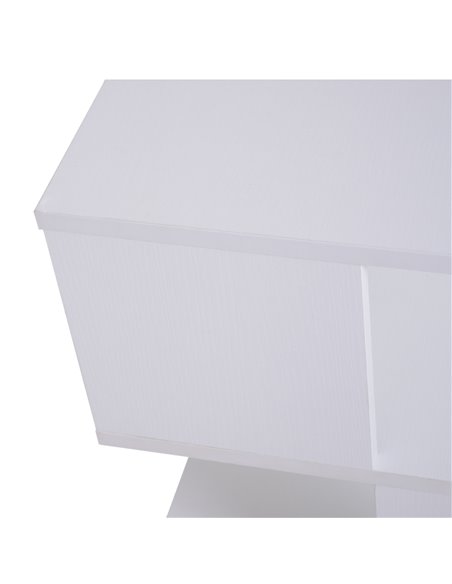 HOMCOM Modern Coffee Table, Square 2-Tier Design with Storage Shelf, for Living Room, White 833-619WT - pic 55673 | FastDaddyshop
