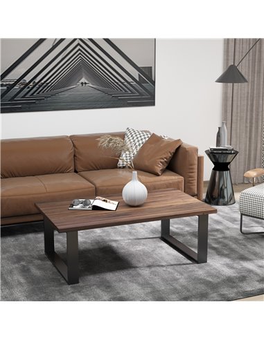 HOMCOM Metal Table Legs Set of 2, Industrial Coffee Table Legs, Black B82-005V01BK