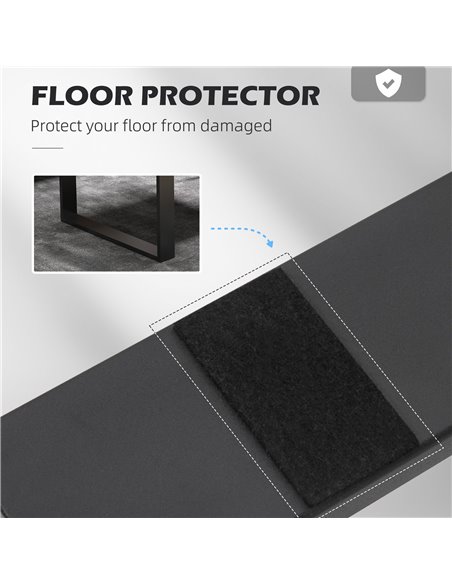 HOMCOM Metal Table Legs Set of 2, Square DIY Furniture Table Legs with Screws and Floor Protectors, Industrial Coffee Table Legs - pic 55687 | FastDaddyshop