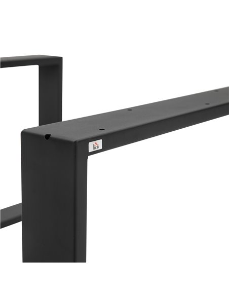 HOMCOM Metal Table Legs Set of 2, Square DIY Furniture Table Legs with Screws and Floor Protectors, Industrial Coffee Table Legs - pic 55690 | FastDaddyshop