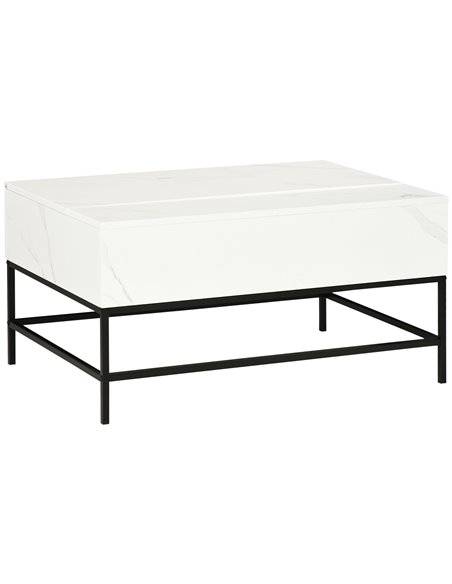 HOMCOM Modern Lifting Coffee Table with Hidden Compartment, Faux Marble White 833-894V80WT - pic 55692 | FastDaddyshop