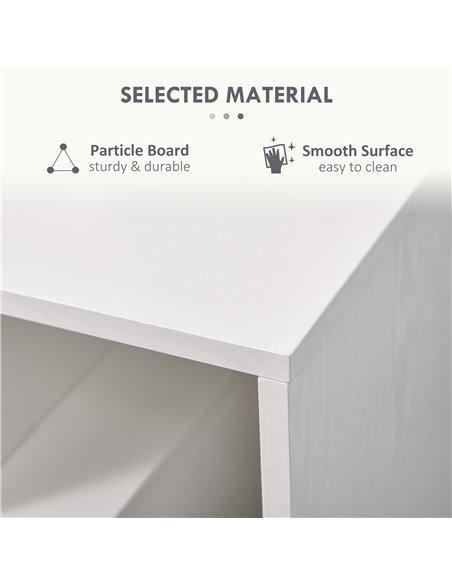 HOMCOM 3 Tier Side Table, End Table with Open Storage Shelves, Coffee Table Organiser for Living Room, Set of 2, White 838-P022 - pic 55705 | FastDaddyshop