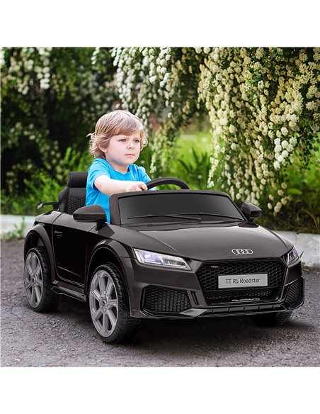 HOMCOM Compatible for 12V Rechargeable Battery Ride On Car w/ Remote Forward Reverse Lights Horn MP3 Player Black w/ Seat Belt A - pic 5571 | FastDaddyshop
