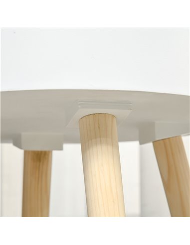 HOMCOM Modern Side Table, Round with Hidden Storage, Removable Tray, Wood Frame, End Coffee Table, White 839-P036