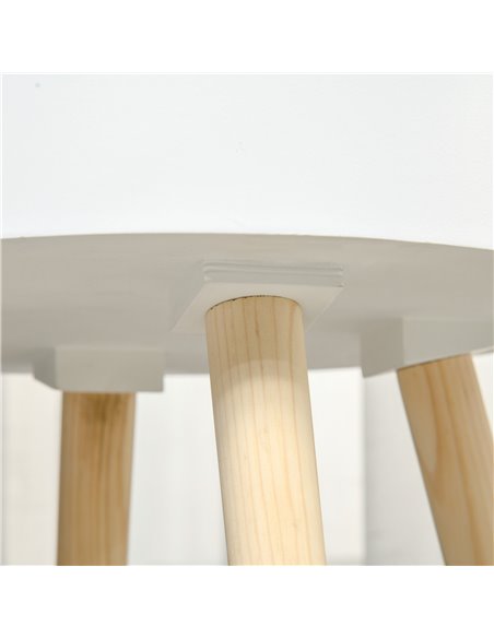 HOMCOM Modern Side Table, Round with Hidden Storage, Removable Tray, Wood Frame, End Coffee Table, White 839-P036 - pic 55735 | FastDaddyshop