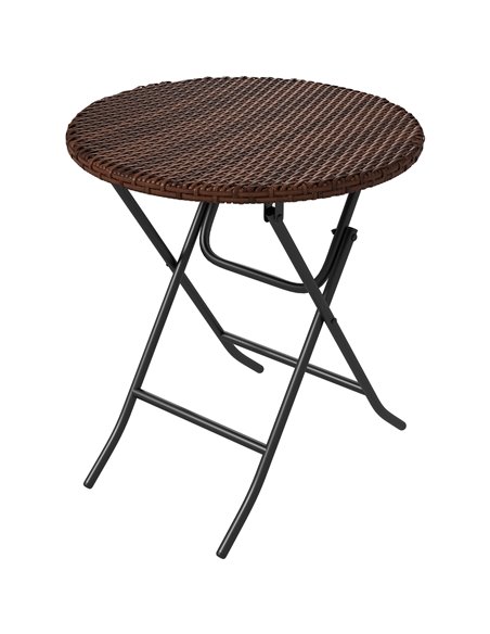 Outsunny Foldable PE Rattan Outdoor Coffee Table, Mixed Brown 867-216V00MB - pic 55764 | FastDaddyshop