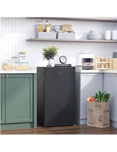 HOMCOM 91 Litre Freestanding Under Counter Fridge Freezer, Black 2