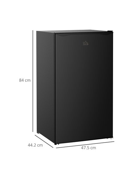 HOMCOM 91 Litre Freestanding Under Counter Fridge Freezer, Black - pic 55801 | FastDaddyshop