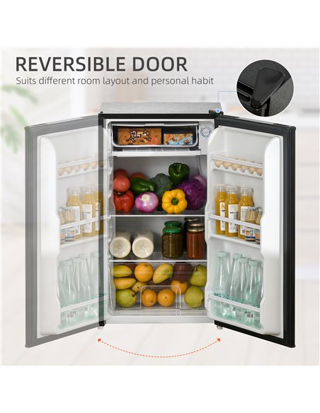 HOMCOM 91 Litre Freestanding Under Counter Fridge Freezer, Black - pic 55805 | FastDaddyshop