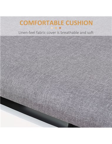 HOMCOM Shoe Bench with Cushion, Modern Storage Bench with Padded Seat, 2-tier Cabinet, Hidden Storage, Adjustable Shelf for Livi