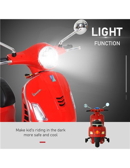 HOMCOM Kids Ride On Motorcycle, 6V, W/LED Lights-Red - pic 5592 | FastDaddyshop