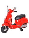 Homcom 3+ Vespa Kids Electric Motorcycle 6V with LED Lights, Red