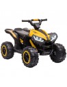 Homcom 3+ Kids Quad Bike ATV 12V with Forward Reverse Functions, 2 Speed, Slow Start, Yellow