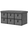 HOMCOM Six-Drawer Shoe Storage Bench, with Padded Top Seat - Dark Grey 837-465V70CG