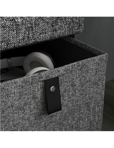 HOMCOM Six-Drawer Shoe Storage Bench, with Padded Top Seat - Dark Grey 837-465V70CG