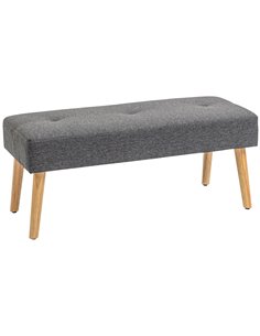 HOMCOM Multifunctional Bed End Bench, Shoe Bench Ottoman, Grey 837-101V70GY