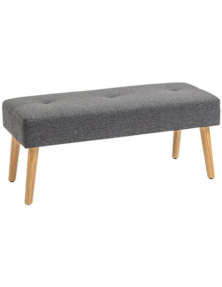 HOMCOM Multifunctional Bed End Bench, Shoe Bench Ottoman, Grey 837-101V70GY - pic 56060 | FastDaddyshop