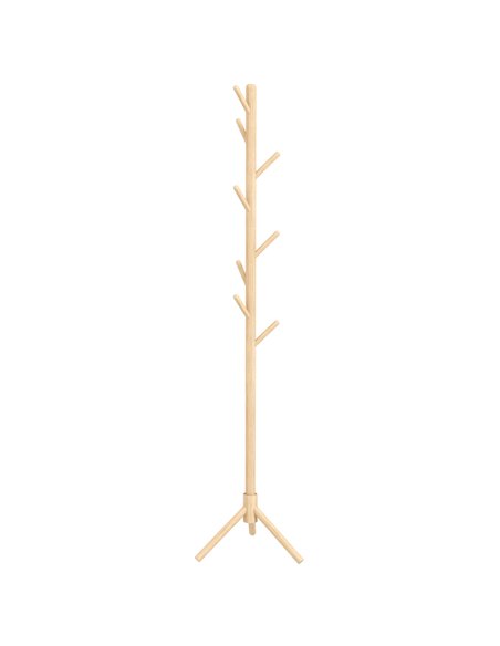 HOMCOM Eight-Hook Wooden Coat Rack - Natural 837-464V00ND - pic 56087 | FastDaddyshop