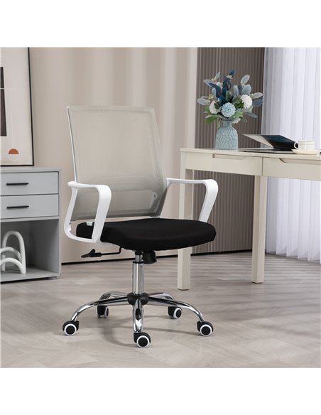 Vinsetto Ergonomic Office Chair, Mesh Desk Chair with Adjustable Height, Armrest, 360° Swivel Wheels, Black 921-305V70BK - pic 56133 | FastDaddyshop