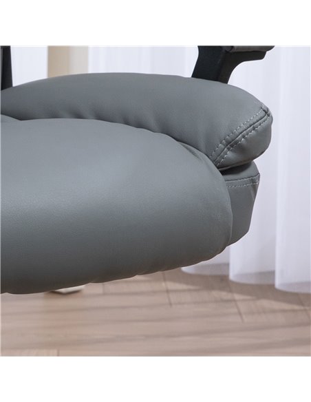 Vinsetto Office Chair, Faux Leather Computer Desk Chair, Mid Back Executive Chair with Adjustable Height and Swivel Rolling Whee - pic 56148 | FastDaddyshop