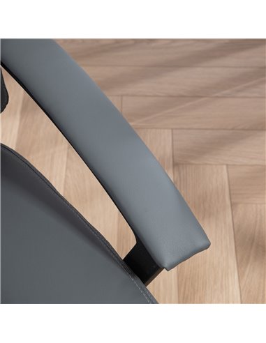 Vinsetto Office Chair, Faux Leather Computer Desk Chair, Mid Back Executive Chair with Adjustable Height and Swivel Rolling Whee