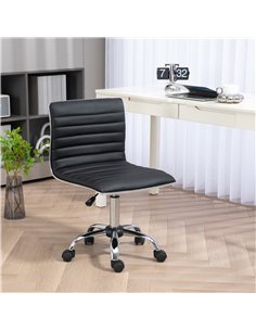 Vinsetto Adjustable Swivel Office Chair with Chrome Base, Black 921-075V70BK 2
