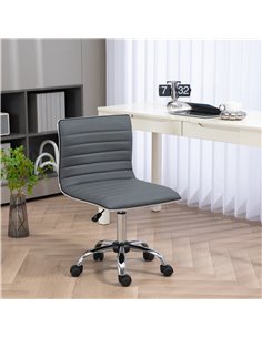 Vinsetto Adjustable Swivel Office Chair with Chrome Base, Dark Grey 921-075V70CG 2