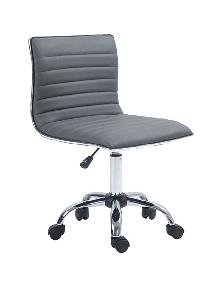 Vinsetto Adjustable Swivel Office Chair with Chrome Base, Dark Grey 921-075V70CG - pic 56187 | FastDaddyshop