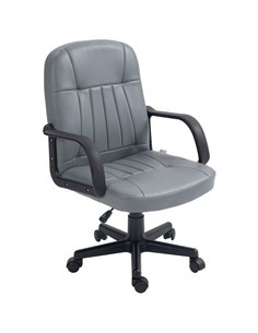 Vinsetto Swivel Executive PU Leather Office Chair, Grey 921-691V00GY