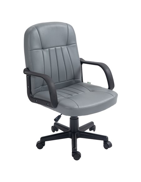 Vinsetto Swivel Executive PU Leather Office Chair, Grey 921-691V00GY - pic 56195 | FastDaddyshop