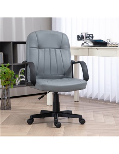 Vinsetto Swivel Executive PU Leather Office Chair, Grey 921-691V00GY