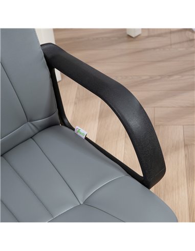Vinsetto Swivel Executive Office Chair PU Leather Computer Desk Chair Office Furniture Gaming Seater - Grey 921-691V00GY