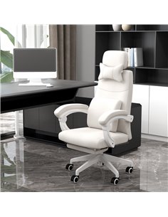 Vinsetto High Back Office Chair Reclining Computer Chair, White 921-253V71WT 2