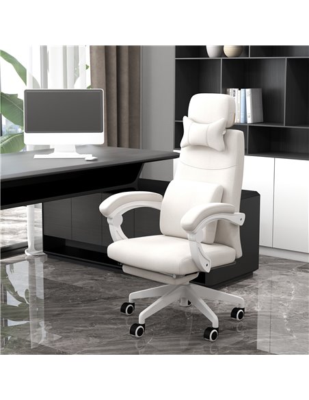 Vinsetto High Back Office Chair Reclining Computer Chair, White 921-253V71WT - pic 56205 | FastDaddyshop