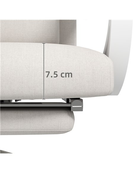 Vinsetto High Back Office Chair Reclining Computer Chair with Footrest Lumbar Support Adjustable Height Swivel Wheels White 921- - pic 56211 | FastDaddyshop