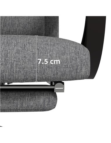 Vinsetto Reclining Office Chair, High Back, Computer Chair with Footrest, Lumbar Support, Adjustable, Swivel, Dark Grey 921-253V