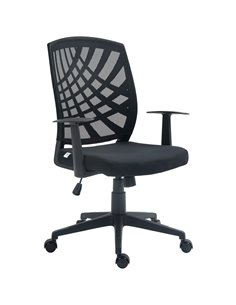 HOMCOM Ergonomic Height Adjustable Mesh Office Chair, Black 921-702V70BK
