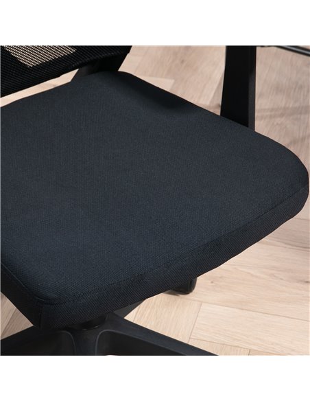 HOMCOM Ergonomic Office Chair, Height Adjustable Mesh Chair, Desk Chair with Swivel Wheels for Home Office, Black 921-702V70BK - pic 56239 | FastDaddyshop