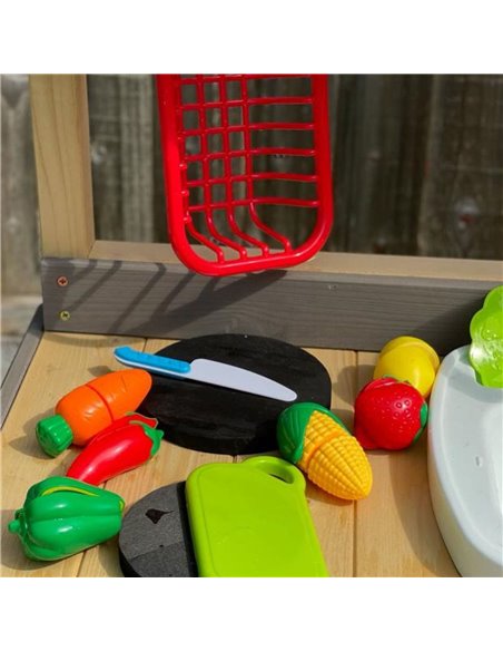 Outsunny Kitchen Playset, Kids Pretend Role Play Toy, Educational Game with Sink, Running Water,  Educational Role Play Set for  - pic 5643 | FastDaddyshop